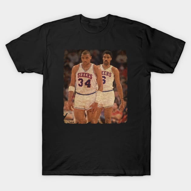 Charles Barkley and Julius Erving T-Shirt by MJ23STORE